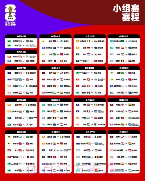 世界杯小组赛赛程下载